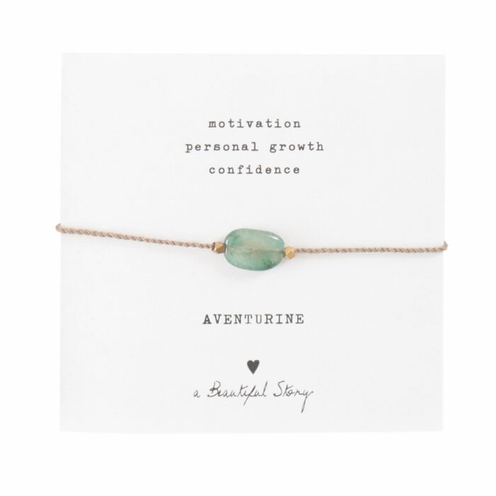 A Beautiful Story - Bracciale Gemstone card Aventurine